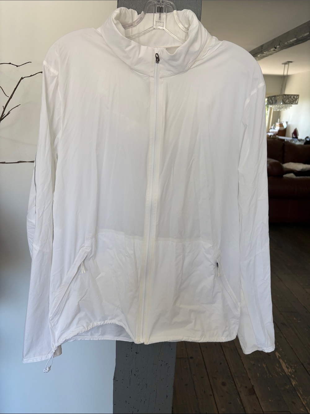 Lightweight LUULEMAN wind breaker White Women's Zip-Front Jacket